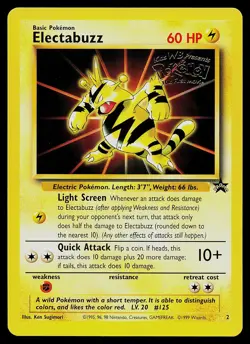 Pokemon Card - Electabuzz Movie Promo WOTC 2 Black Star Promo - Image 1