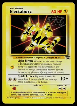 Pokemon Card - Electabuzz Movie Promo WOTC 2 Black Star Promo - Image 1