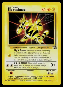 Pokemon Card - Electabuzz Movie Promo WOTC 2 Black Star Promo - Image 1