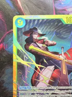 OP14-119 Dracule Mihawk SEC The Azure Sea's Seven Foil English Near Mint - Image 4
