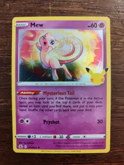Pokemon TCG Mew 011/025 Celebrations 25th Anniversary Card Near Mint - Image 1