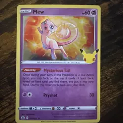 Mew 011/025 Celebrations 25th Anniversary Holo Pokemon Card TCG - NM/Mint - Image 1