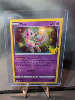 MEW 25th Anniversary Celebrations Holo Rare Pokemon Card TCG 011/025 NM - Image 1