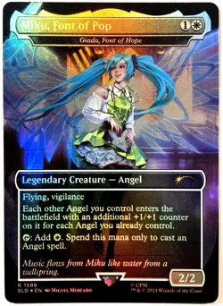 MTG Miku, Font of Pop - Giada, Font of Hope RAINBOW FOIL Secret Lair 1586 NM - Image 1