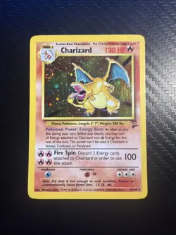 2000 RAW Pokemon TCG Base set 2 UNLIMITED Charizard 4/102 Holo Rare !!!LP!!! - Image 1