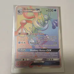 Pokemon Greninja GX Secret Rare Full Art Holo 133/131 Sm-Forbidden Light - Image 1