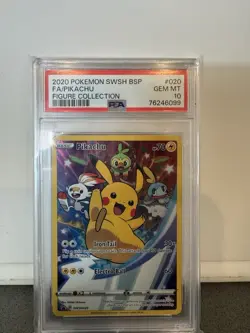 2020 Pokemon PSA 10 Pikachu SWSH BSP FA Figure Collection SWSH020 - Image 1