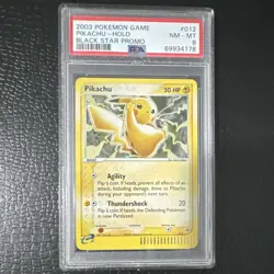 Pokemon Pikachu 012 Black Star Promo Holo PSA 8 Nintendo EX Collector's Tin - Image 1