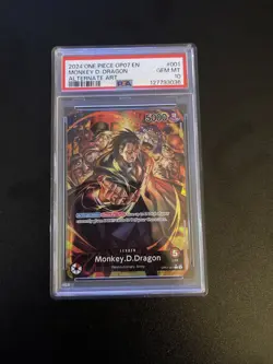 One Piece Monkey D Dragon Alt Art Leader Op07-001 Psa 10 - Image 1