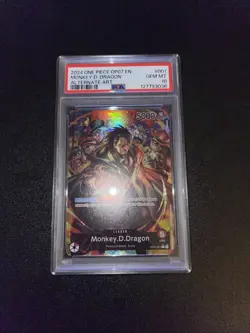 One Piece Monkey D Dragon Alt Art Leader Op07-001 Psa 10 - Image 2