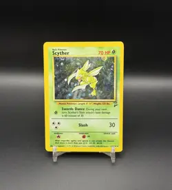 Scyther 2000 Pokemon Base Set 2 Unlimited Card Rare Holo 17/130 - LP - Image 1