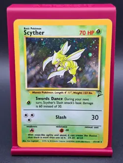 LP Scyther Base Set 2 Holo Rare Pokemon Card TCG 17/130 - Image 1