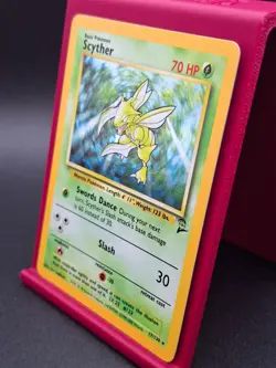 LP Scyther Base Set 2 Holo Rare Pokemon Card TCG 17/130 - Image 3