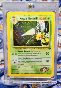 Pokemon TCG Koga's Beedrill Gym Challenge Holo Rare Card 9/132 NM - Image 1
