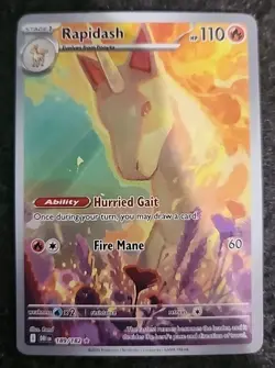 Rapidash 189/182 Illustration Rare Destined Rivals NM Pack Fresh Pokemon TCG - Image 1