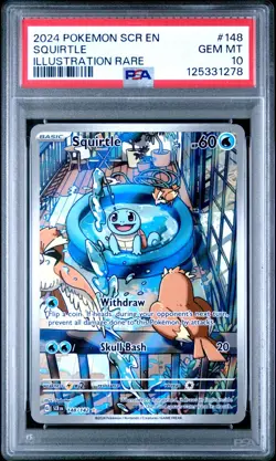 PSA 10 Squirtle 148/142 Pokemon Scarlet Violet Stellar Crown Illustration Rare - Image 3