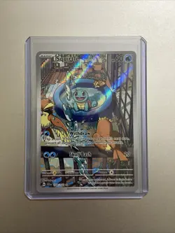 2024 Pokemon Stellar Crown Scarlet & Violet Squirtle ILLUSTRATION RARE 148/142. - Image 1