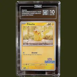 2025 POKEMON SVP EN-SV BLACK STAR PROMO ILLUSTRATION CONTEST 2024 PIKACHU TAG 10 - Image 1