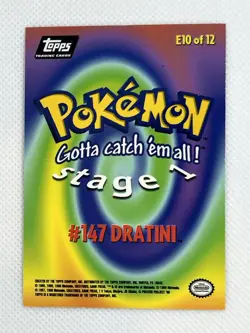 Dratini Topps Pokemon #147 - E10 of 12 - Textured Holo - Image 2