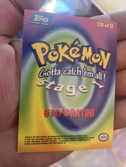 Pokemon Dratini #147 Holo Foil E10 of 12 Blue Label Topps 1999 - Image 5