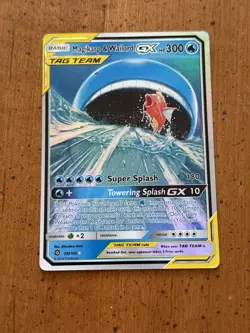 Pokemon TCG Magikarp Wailord Holo GX Tag Team SM166 LP+/NM - Image 1