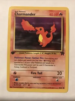 Pokemon TCG Charmander Team Rocket 50/82 Regular 1st Edition Common Card - Image 1