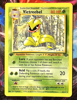 Pokemon Card - Victreebel Jungle 30/64 Rare 1st Edition Vintage TCG 1999 - Image 1
