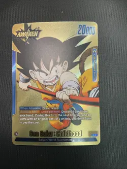 Son Goku : Childhood FB06-025 Gold Leader Dragon Ball Super card manga booster - Image 1