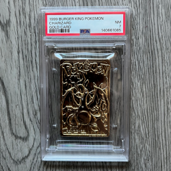 1999 BURGER KING POKEMON GOLD CARDS CHARIZARD PSA 7 - Image 1