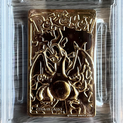 1999 BURGER KING POKEMON GOLD CARDS CHARIZARD PSA 7 - Image 2