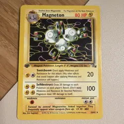 Magneton Fossil Regular/Non-Holo 1st Edition Rare Pokemon Card 26/62 LP - Image 1