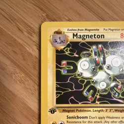 Magneton Fossil Regular/Non-Holo 1st Edition Rare Pokemon Card 26/62 LP - Image 5