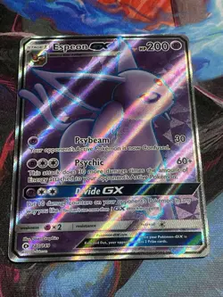 Espeon GX (Full Art) 140/149 Sun&Moon Base Set Holo Pokemon Card - Image 1