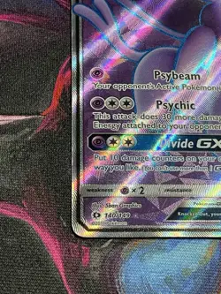 Espeon GX (Full Art) 140/149 Sun&Moon Base Set Holo Pokemon Card - Image 5