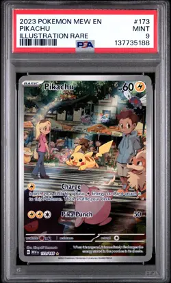 2023 Pokemon Mew En 151 Pikachu Illustration Rare #173 PSA 9 Mint - Image 1