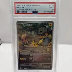 2023 POKEMON MEW EN-151 ILLUSTRATION RARE #173 PIKACHU PSA 9 - Image 1