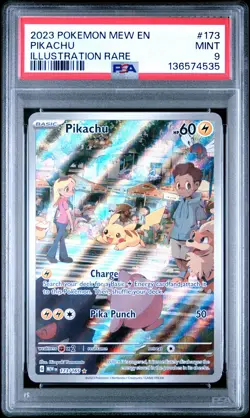 2023 POKEMON MEW EN-151 ILLUSTRATION RARE #173 PIKACHU PSA 9 - Image 1