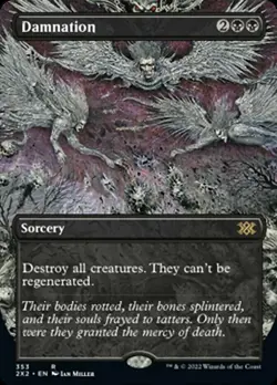 Damnation (Borderless Alternate Art) [Double Masters 2022] Foil Near Mint - Image 1