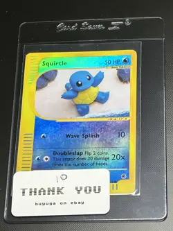 Squirtle 131/165 Reverse Holo Expedition Pokemon Card Vintage 2002 - Image 3