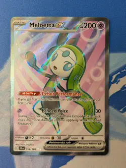 Meloetta EX 159/086 - Black Bolt - Full Art Pokemon TCG Card - NM - Image 1