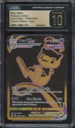 2022 Pokemon Lost Origin Trainer Gallery Holo #TG30 Mew Vmax Pristine CGC 10 - Image 1