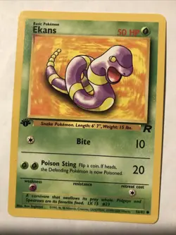 Pokemon TCG Team Rocket Ekans 1st Edition 56/82 Card - Image 1