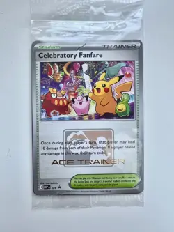 SEALED Celebratory Fanfare NM 2025 Ace Trainer Promo • Pokemon TCG ENG MEP 028 - Image 1