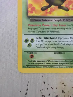 Dark Vileplume 30/82 Pokemon Team Rocket Non Holo WOTC TCG NM - Image 5
