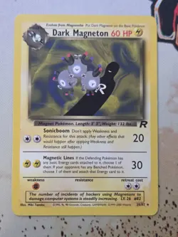Pokemon Vintage Dark Magneton 28/82 Team Rocket Non-Holo Rare WotC 2000 - Image 1
