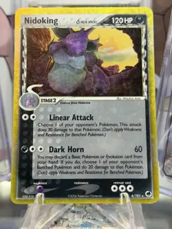 Pokemon TCG Nidoking (Delta Species) EX Dragon Frontiers 6/101 Holo Rare - Image 2