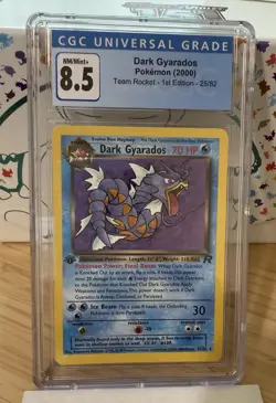 1st Edition Dark Gyarados 25/82 - CGC 8.5 - 1999 Team Rocket - Pokemon TCG - Image 1