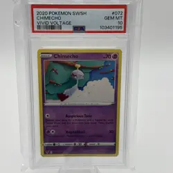 PSA 10 - 2020 Pokemon Vivid Voltage 072 Chimecho - Asako Ito Knitted - POP 3! - Image 1