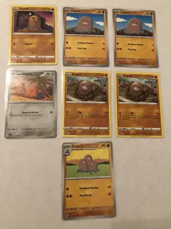 Lot of 7 Diglett and Dugtrio Pokemon Cards - Image 1