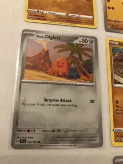 Lot of 7 Diglett and Dugtrio Pokemon Cards - Image 3
